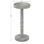 Kate and Laurel Bellport Pedestal End Table - 10x10x22