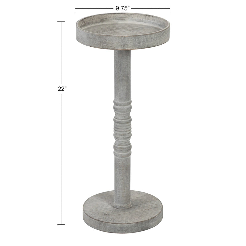 Kate and Laurel Bellport Pedestal End Table - 10x10x22