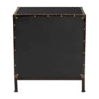 Table d'appoint/Malle de rangement en toile effet vieilli Laura