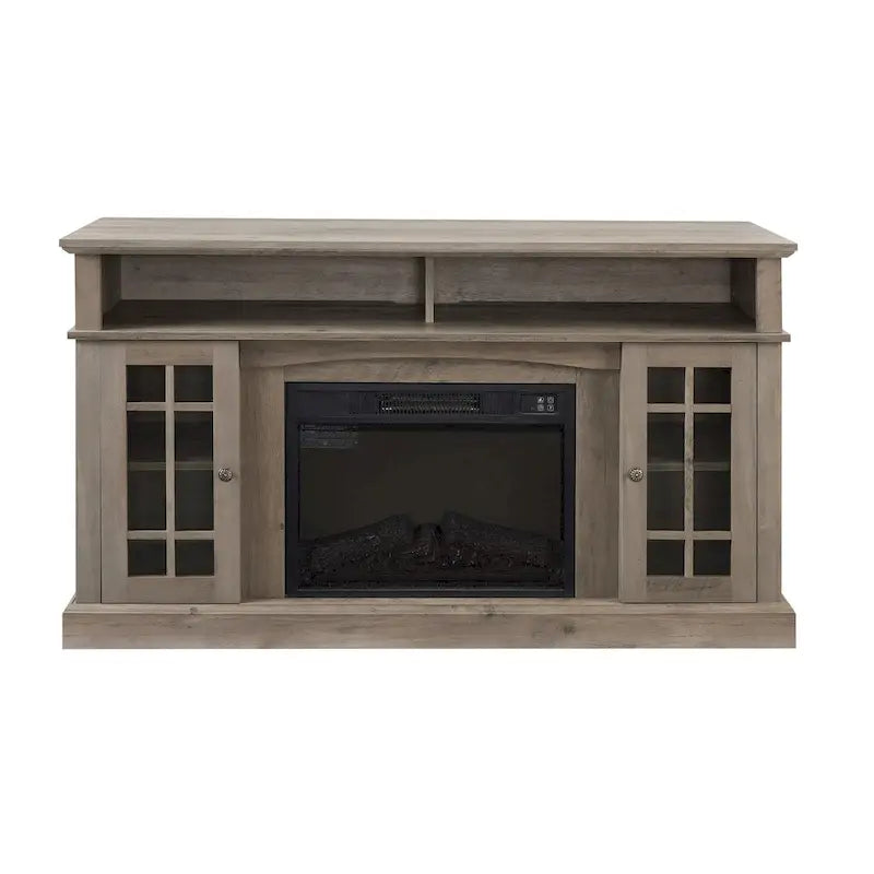 Modern Entertainment Console with 23 Fireplace Inset