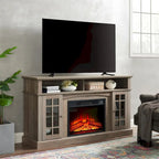 Meuble TV moderne avec foyer encastrable de 23 po