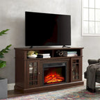 Meuble TV moderne avec foyer encastrable de 23 po