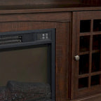 Meuble TV moderne avec foyer encastrable de 23 po