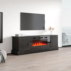 Meuble TV avec cheminée Carmen BL-EF