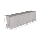 Meuble TV avec cheminée Carmen BL-EF