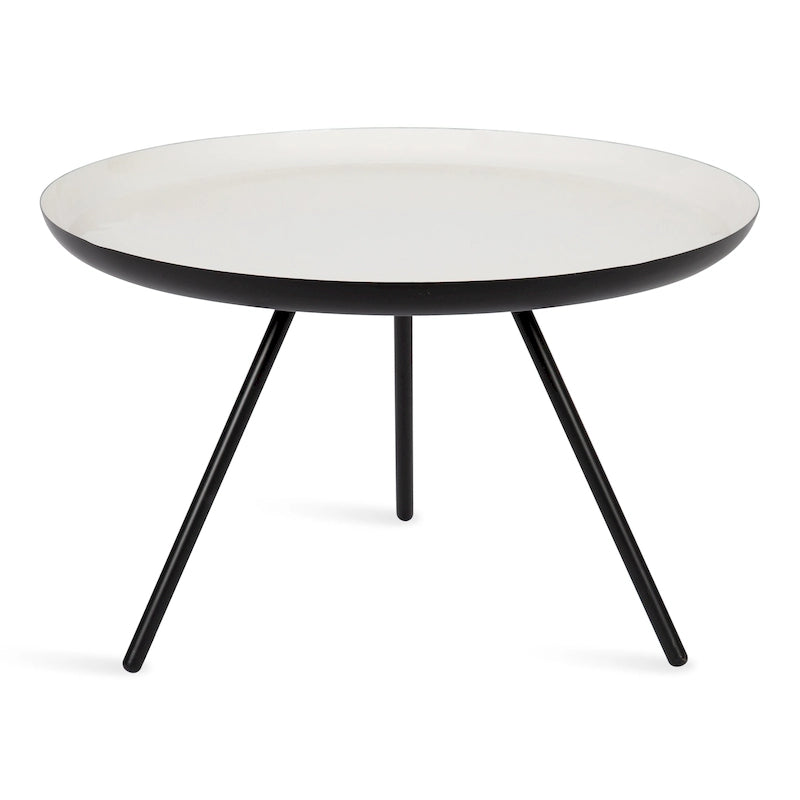 Kate and Laurel Laranya Round Metal Coffee Table - 25 Diameter