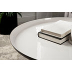 Kate and Laurel Laranya Round Metal Coffee Table - 25 Diameter