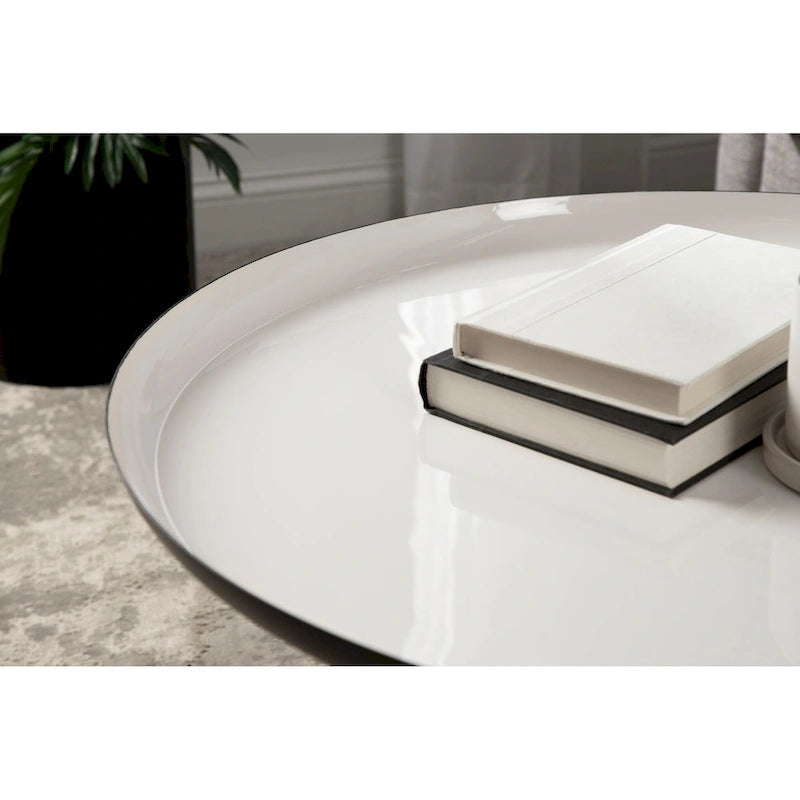 Kate and Laurel Laranya Round Metal Coffee Table - 25 Diameter