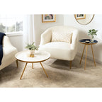 Kate and Laurel Laranya Round Metal Coffee Table - 25 Diameter
