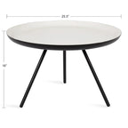 Kate and Laurel Laranya Round Metal Coffee Table - 25 Diameter