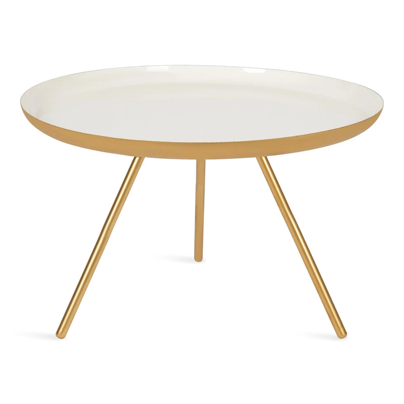 Kate and Laurel Laranya Round Metal Coffee Table - 25 Diameter