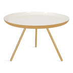 Kate and Laurel Laranya Round Metal Coffee Table - 25 Diameter