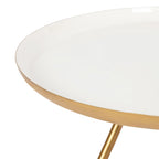Kate and Laurel Laranya Round Metal Coffee Table - 25 Diameter