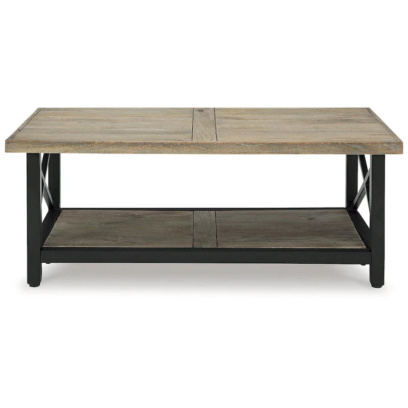 Signature Design by Ashley Bristenfort Brown/Black Coffee Table - 46W x 26D x 18H