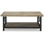 Signature Design by Ashley Bristenfort Brown/Black Coffee Table - 46W x 26D x 18H