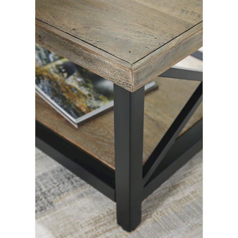 Signature Design by Ashley Bristenfort Brown/Black Coffee Table - 46W x 26D x 18H