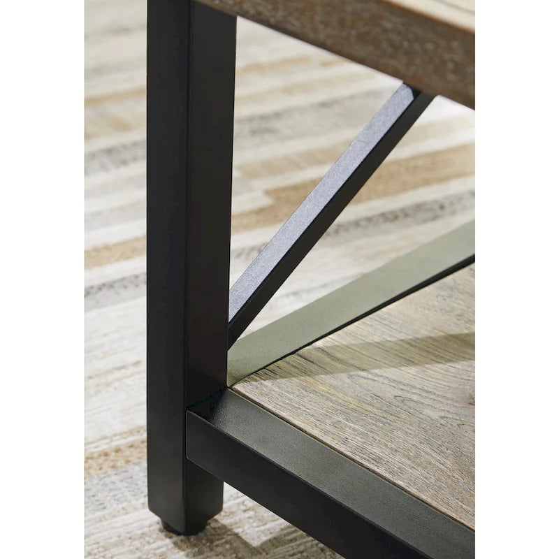 Signature Design by Ashley Bristenfort Brown/Black Coffee Table - 46W x 26D x 18H