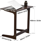 Table d'appoint en C - 15,75P x 23,6L x 25,6H