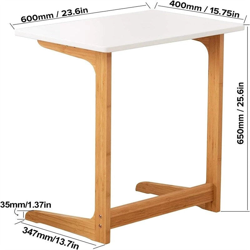 Table d'appoint en C - 15,75P x 23,6L x 25,6H
