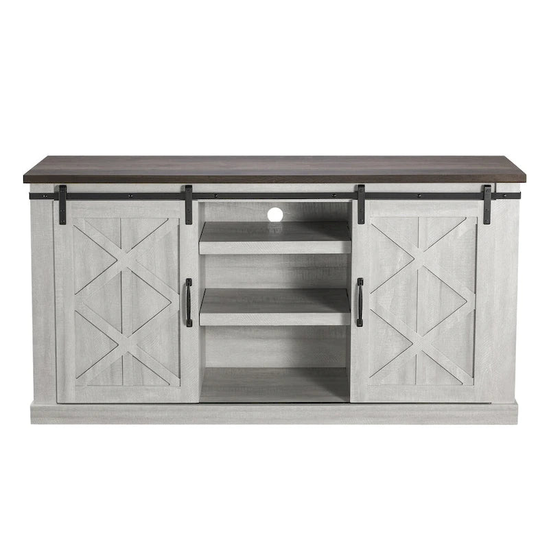 58 Farmhouse Sliding Barn Door TV Stand - Fits TVs up to 65 - 58 in Width