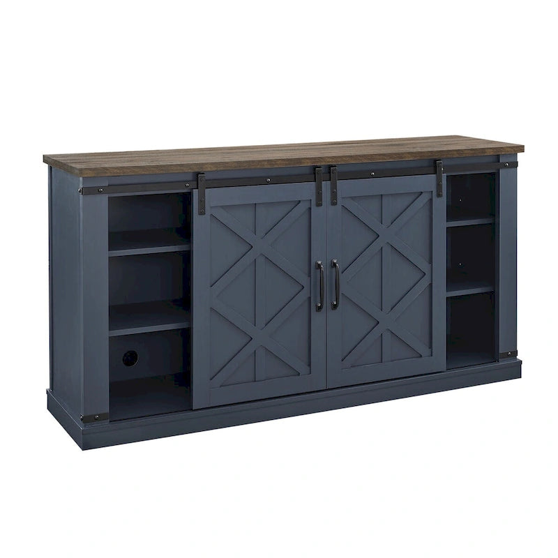 58 Farmhouse Sliding Barn Door TV Stand - Fits TVs up to 65 - 58 in Width