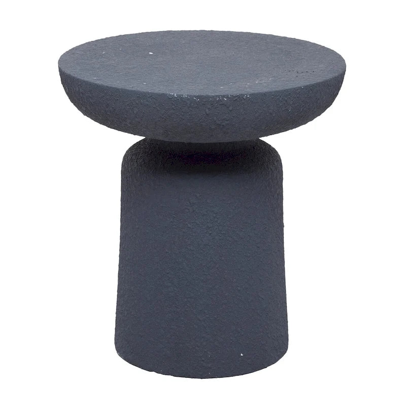 Fiberclay Ceramic Distressed Hourglass Outdoor Accent Table - White or Black - Roche River Decor