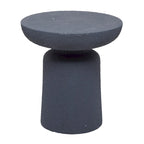 Fiberclay Ceramic Distressed Hourglass Outdoor Accent Table - White or Black - Roche River Decor