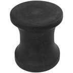 Fiberclay Ceramic Distressed Hourglass Outdoor Accent Table - White or Black - Roche River Decor
