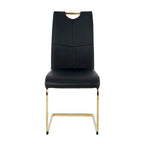Modern Dining Chairs with Chrome Metal Legs Set of 4