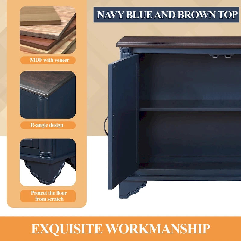 Bahut Console Table Années 40 avec Étagère Réglable