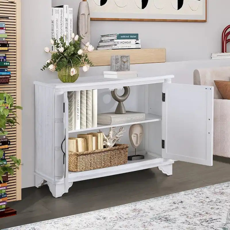 Bahut Console Table Années 40 avec Étagère Réglable