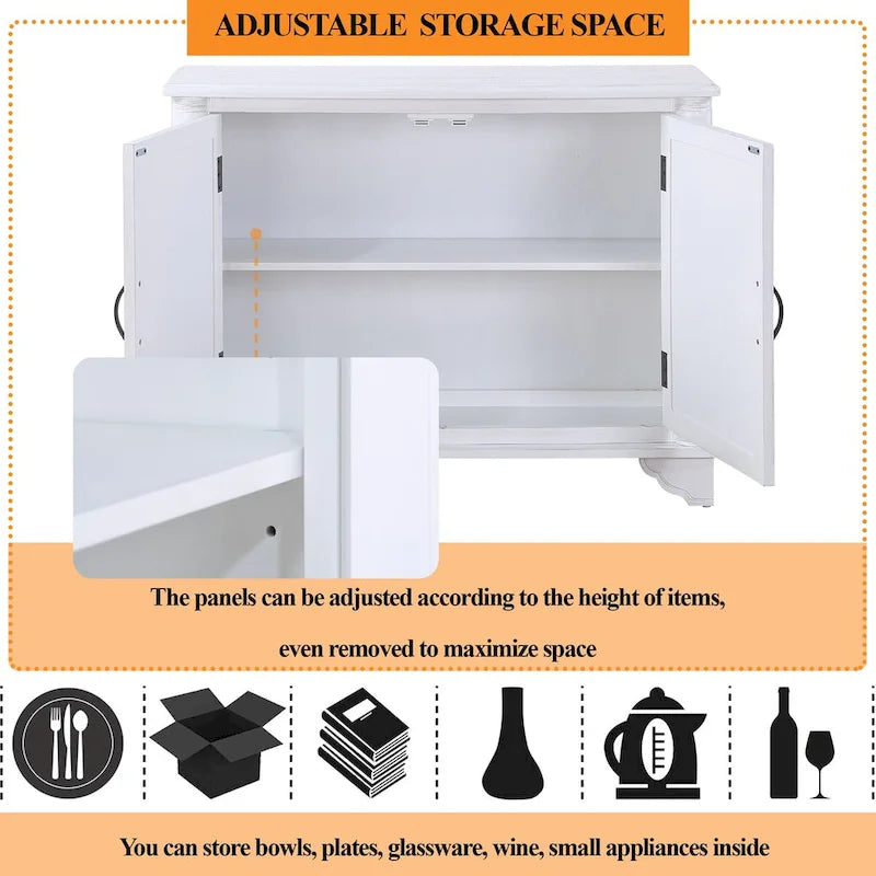 Bahut Console Table Années 40 avec Étagère Réglable
