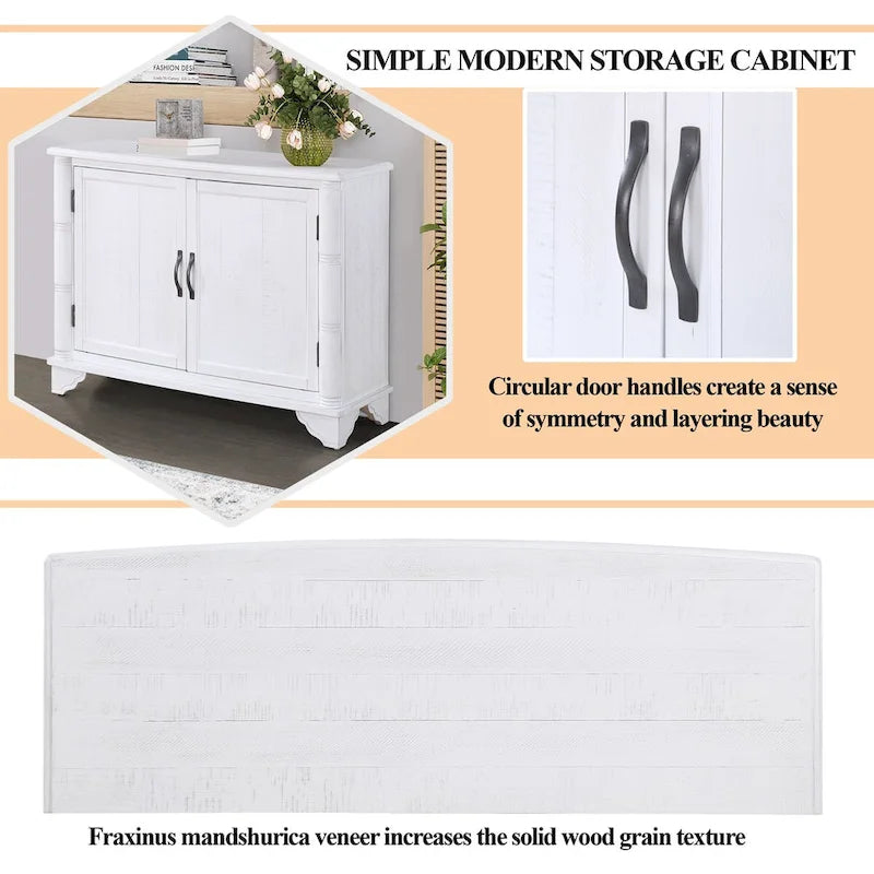 Bahut Console Table Années 40 avec Étagère Réglable