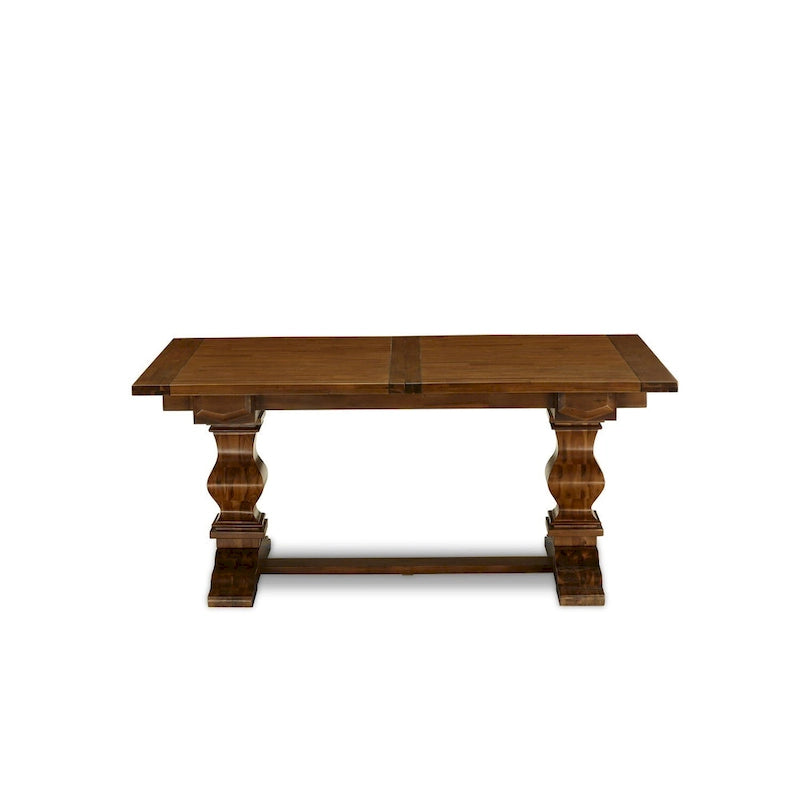 Ensemble de salle à manger East West Furniture 11 pièces - une table en bois et 10 chaises rembourrées en tissu de lin (options de finition)