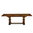 Ensemble de salle à manger East West Furniture 11 pièces - une table en bois et 10 chaises rembourrées en tissu de lin (options de finition)