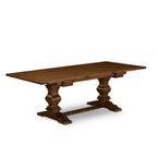 Ensemble de salle à manger East West Furniture 11 pièces - une table en bois et 10 chaises rembourrées en tissu de lin (options de finition)