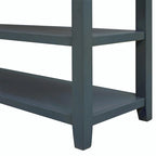 Table console de 50 L au design rétro avec deux étagères ouvertes, cadre et pieds en pin massif