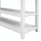 Table console de 50 L au design rétro avec deux étagères ouvertes, cadre et pieds en pin massif