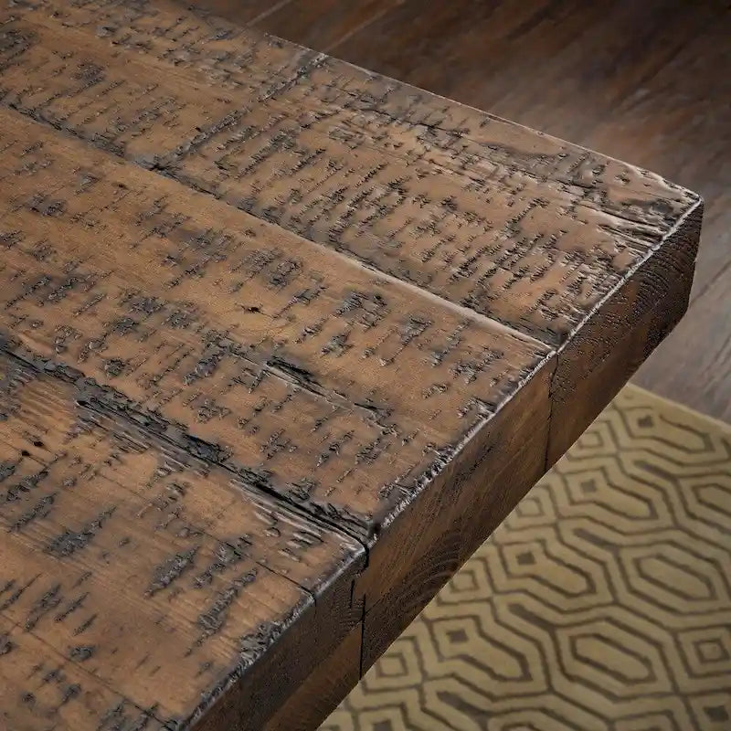 Blake Reclaimed Wood and Concrete Dining Table by iNSPIRE Q Artisan - Brown