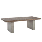 Blake Reclaimed Wood and Concrete Dining Table by iNSPIRE Q Artisan - Brown
