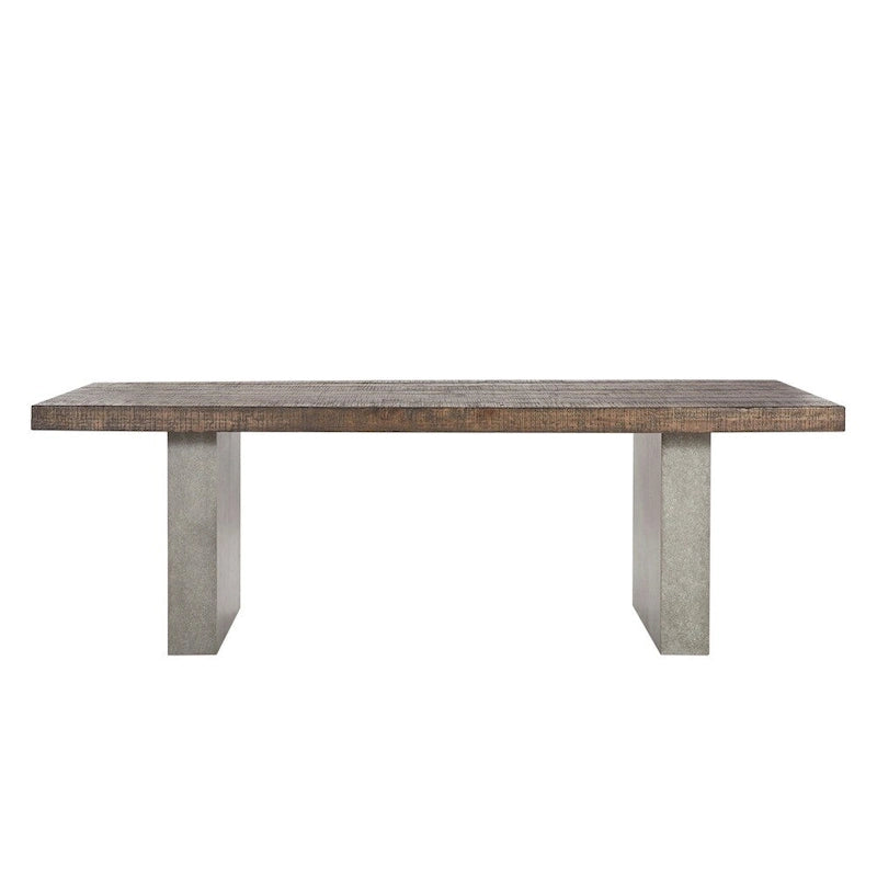 Blake Reclaimed Wood and Concrete Dining Table by iNSPIRE Q Artisan - Brown