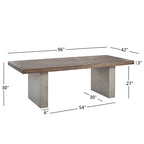 Blake Reclaimed Wood and Concrete Dining Table by iNSPIRE Q Artisan - Brown