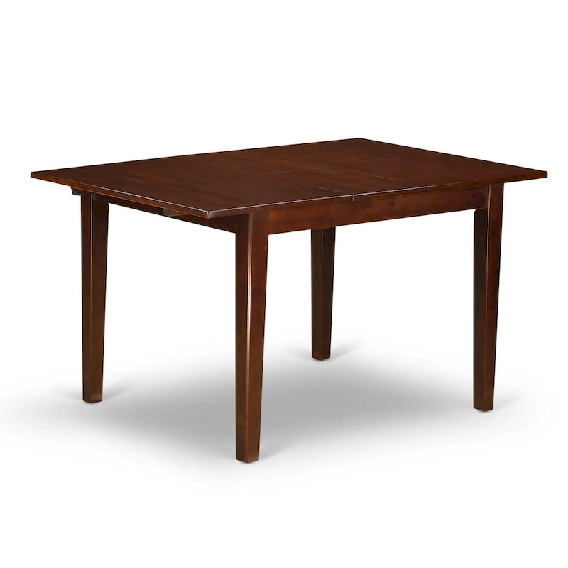 East West Furniture Dinette Set Contains a Rectangle Butterfly Leaf Dining Table and Dining Chairs (Chair Seat Color Options)