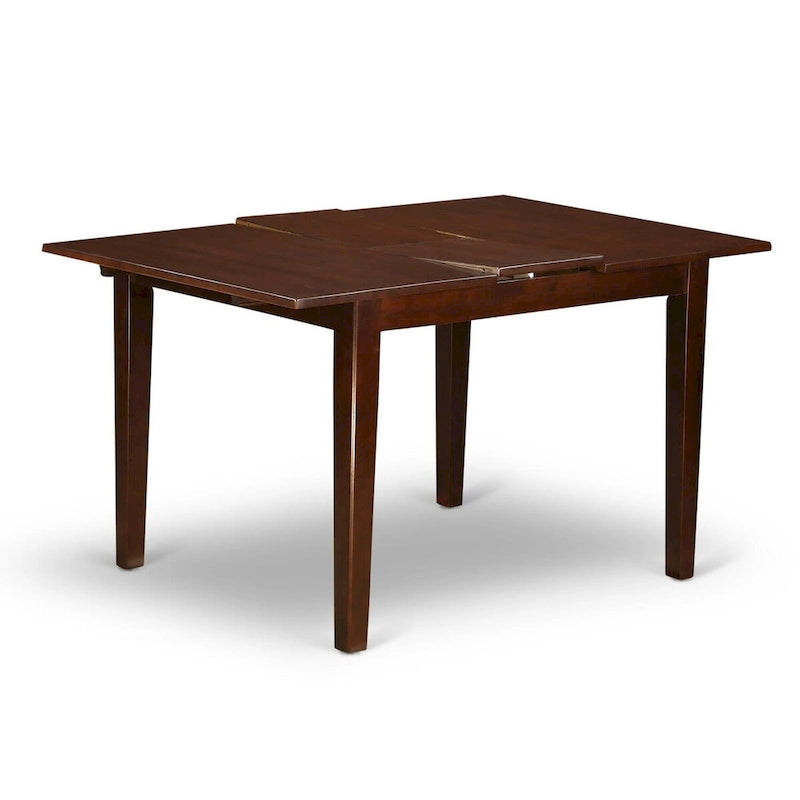 East West Furniture Dinette Set Contains a Rectangle Butterfly Leaf Dining Table and Dining Chairs (Chair Seat Color Options)