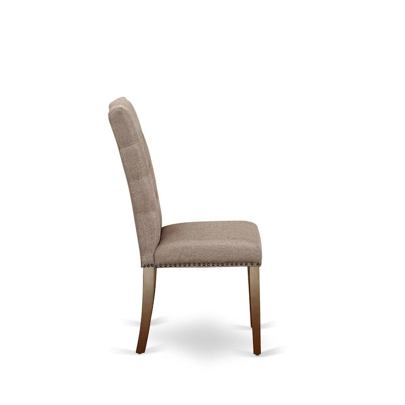 East West Furniture Dinette Set Contains a Rectangle Butterfly Leaf Dining Table and Dining Chairs (Chair Seat Color Options)