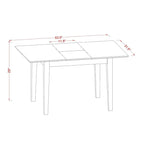 East West Furniture Dinette Set Contains a Rectangle Butterfly Leaf Dining Table and Dining Chairs (Chair Seat Color Options)