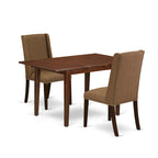 East West Furniture Dinette Set Contains a Rectangle Butterfly Leaf Dining Table and Dining Chairs (Chair Seat Color Options)