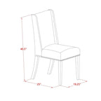 East West Furniture Dinette Set Contains a Rectangle Butterfly Leaf Dining Table and Dining Chairs (Chair Seat Color Options)