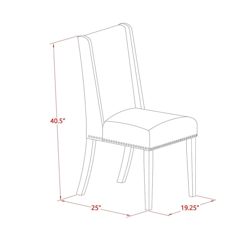 East West Furniture Dinette Set Contains a Rectangle Butterfly Leaf Dining Table and Dining Chairs (Chair Seat Color Options)