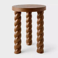 Side Table With Twisted Legs Walnut - Threshold designed with Studio McGee